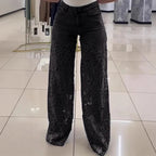High Waist Wide Leg Jeans Pants