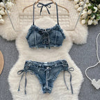 OIINAA Denim Bikini Set