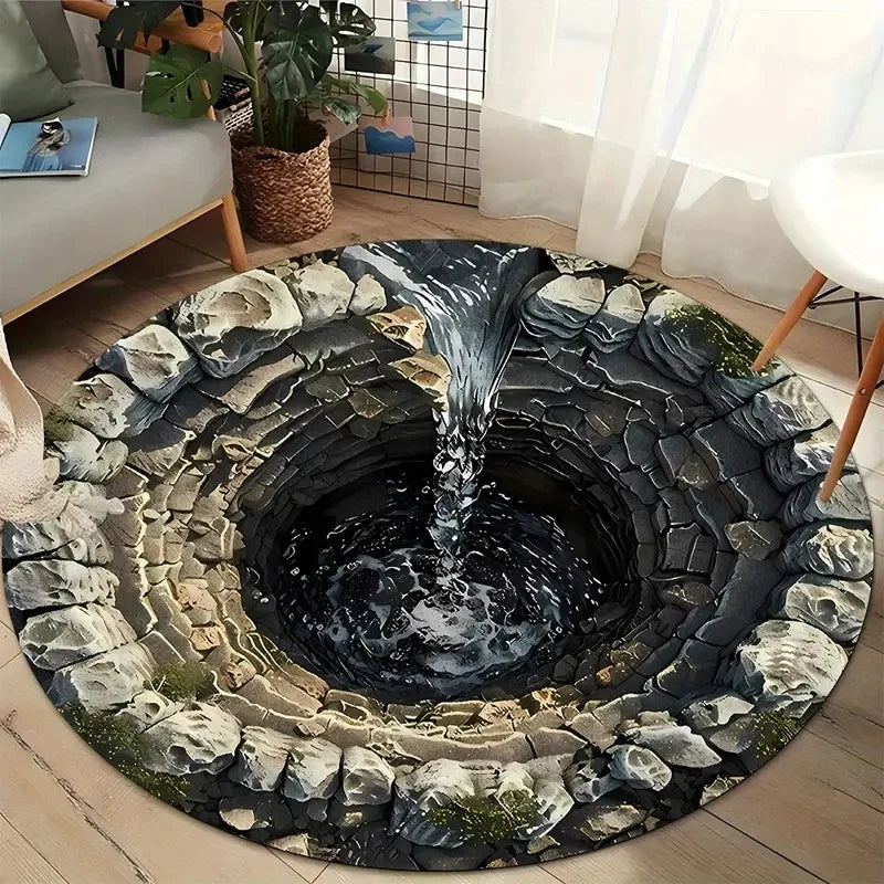 Round Rug– Deep Pit Trap Print Floor Mat