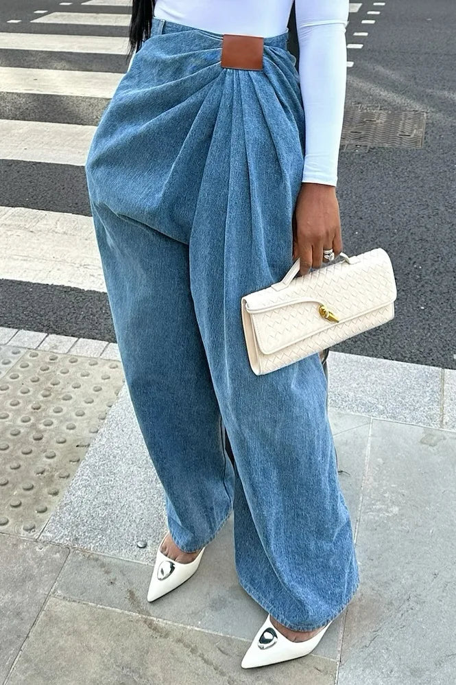 Women Wide Leg Pants Jeans
