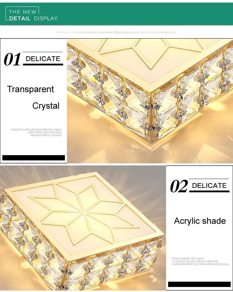 Modern Crystal Ceiling Light