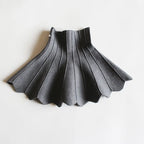 Girls Knitted Pleated Princess High Waist Mini Tutu Skirt