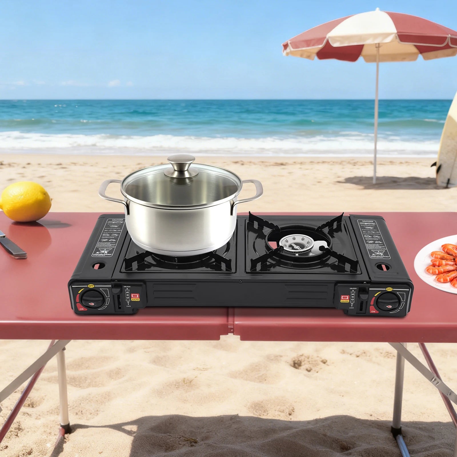 2 Burners Portable Camping Stove