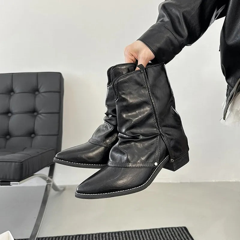 Denim Ankle Boots