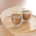 1pc 250ml Premium Double-Walled Borosilicate Glass Coffee Mug