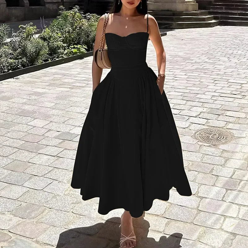 Bohemia Long Luxury Elegant V-neck Sleeveless dress