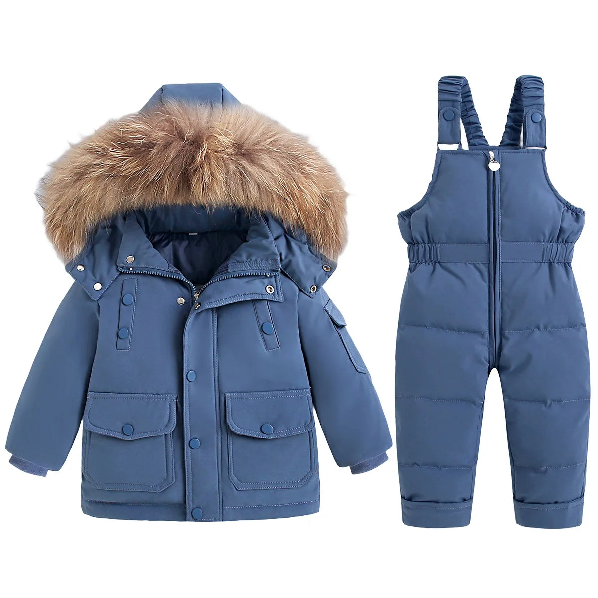 Jacket+Overalls Suit 2Pcs Duck Down Set
