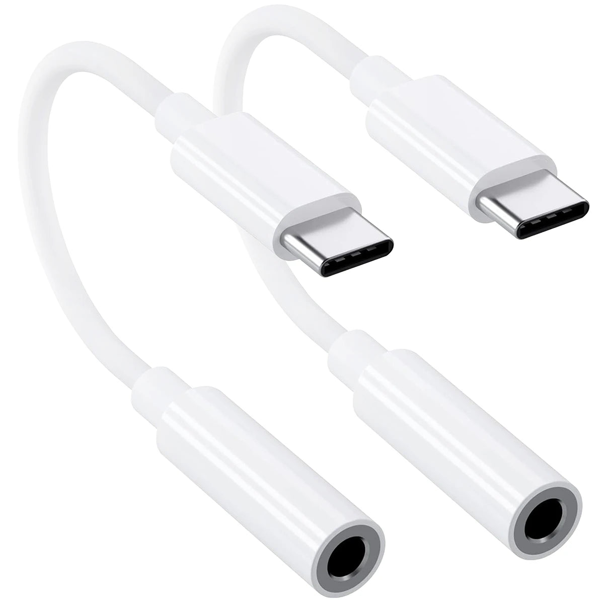 1-2Pcs Type C To 3.5 mm Aux Adapter