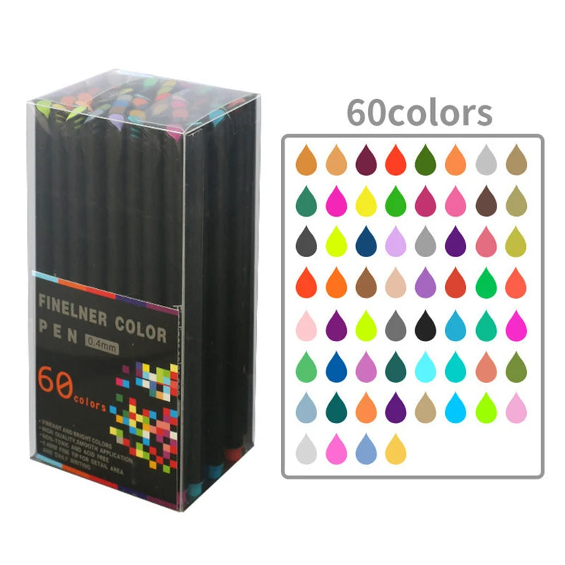 1 Box of Colored Hook Pens