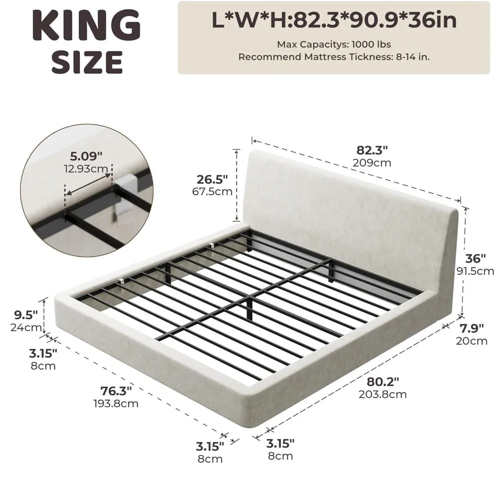 Cloud King Size Bed Frame