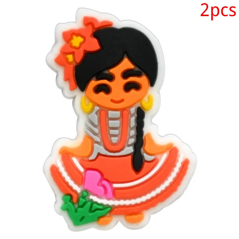 Puerto Rico series PVC 2pcs shoe charms