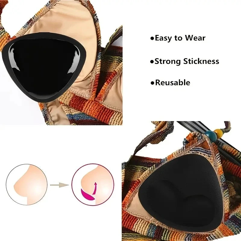 2pcs Women's Push Up Pad Silicone Bra Self-adhesive Invisible