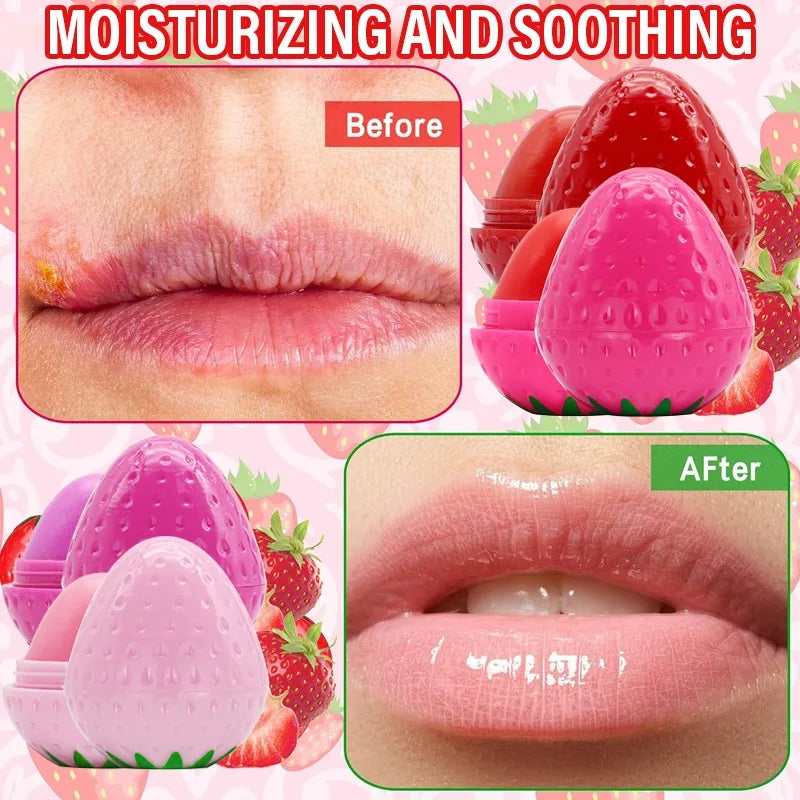 1/4Pcs Strawberry Lip Balm
