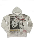 Hooded Gray Sweatshirt Jacket