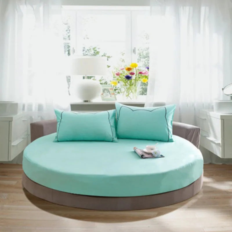 100% Cotton Round Bed Sheet Set