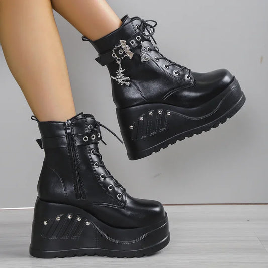 Punk Goth Platform Heels