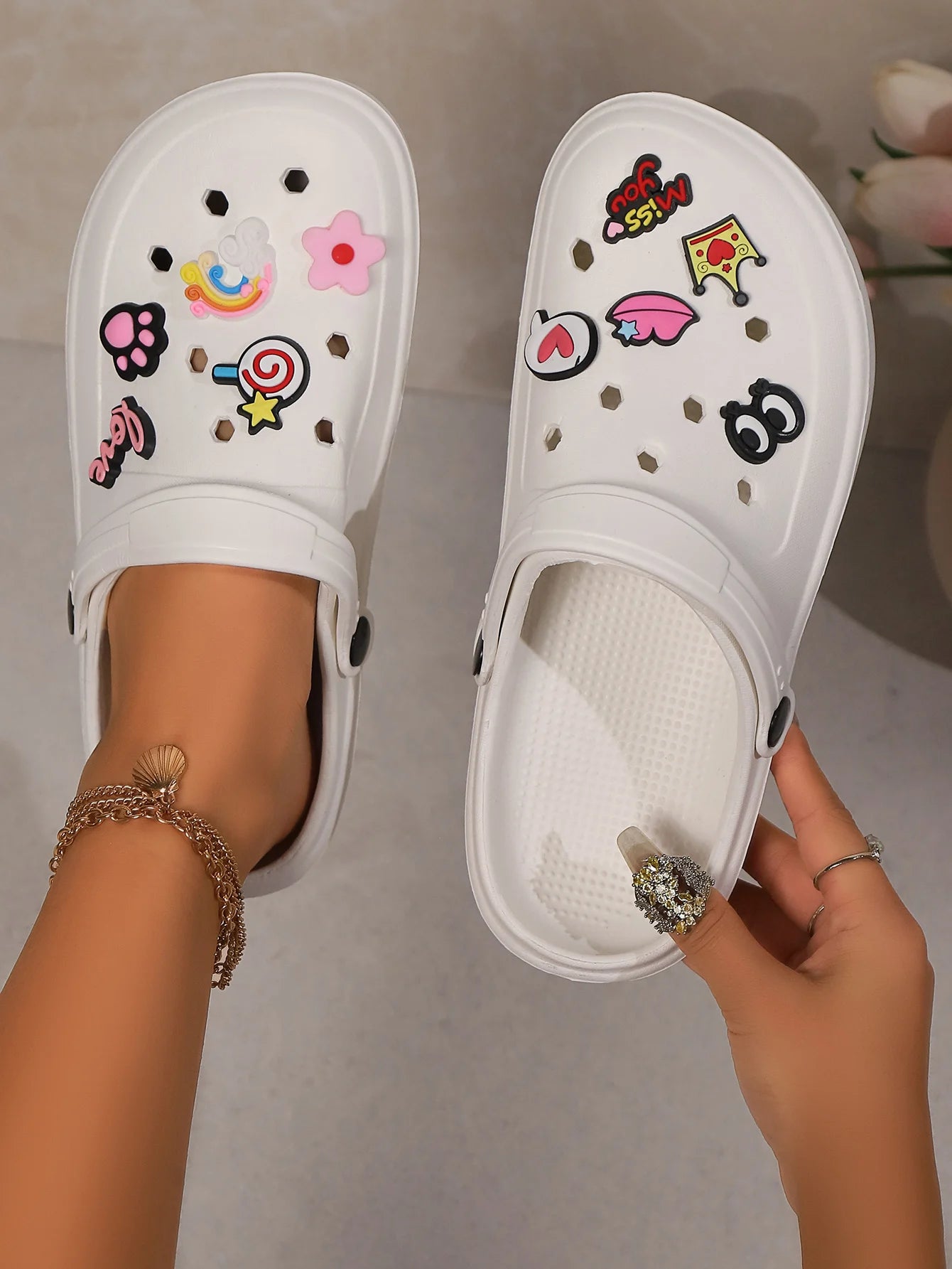 Outdoor Home Sandals with Holes for Comfortable Walking