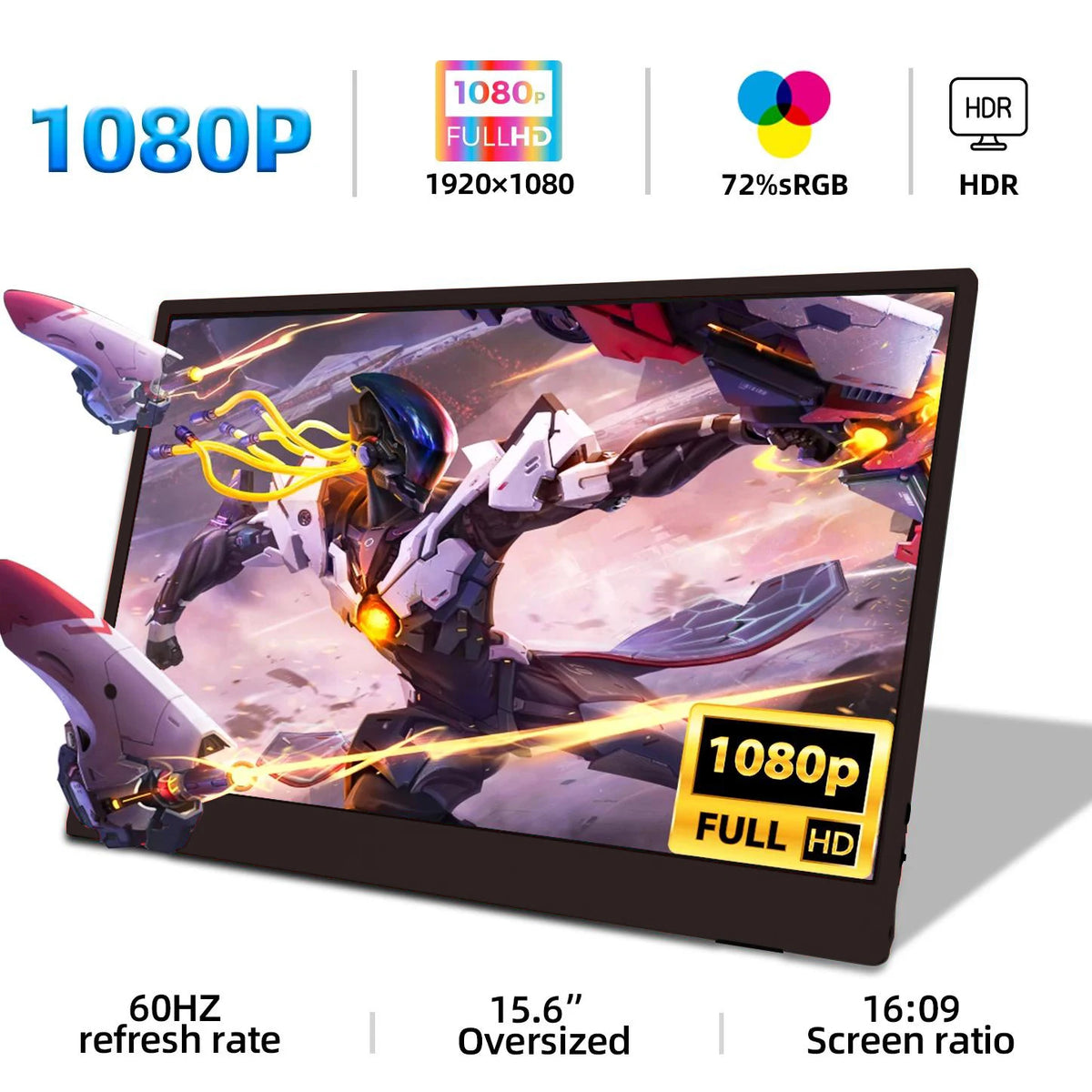 ZSUS 15.6-Inch 1920*1080 Portable Monitor 1080P For Laptop