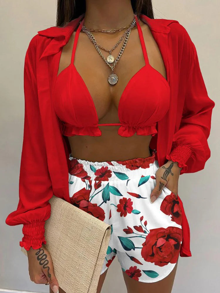 Bathing Suit Shorts Three Pieces