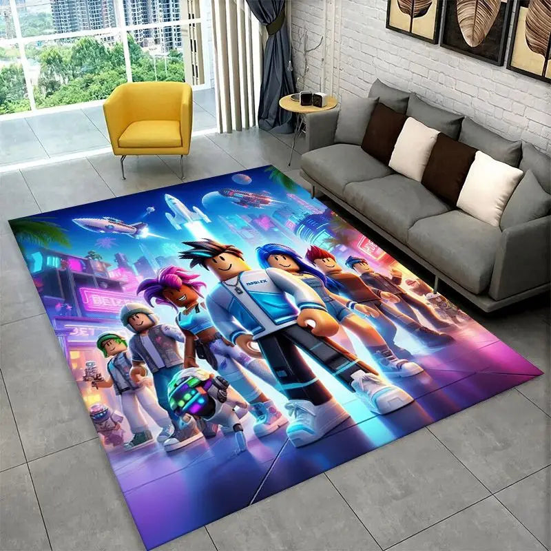 Cartoon R-Robloxs Game Gamer Carpet Rug