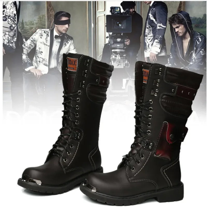 Men's High Top Motorcycle Boots