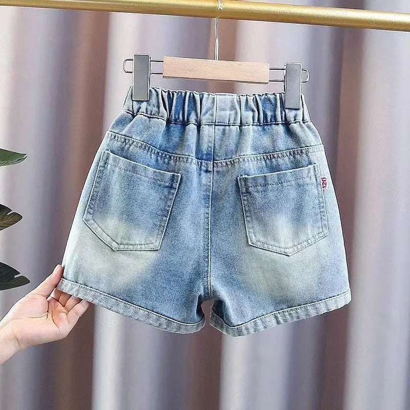loose denim shorts