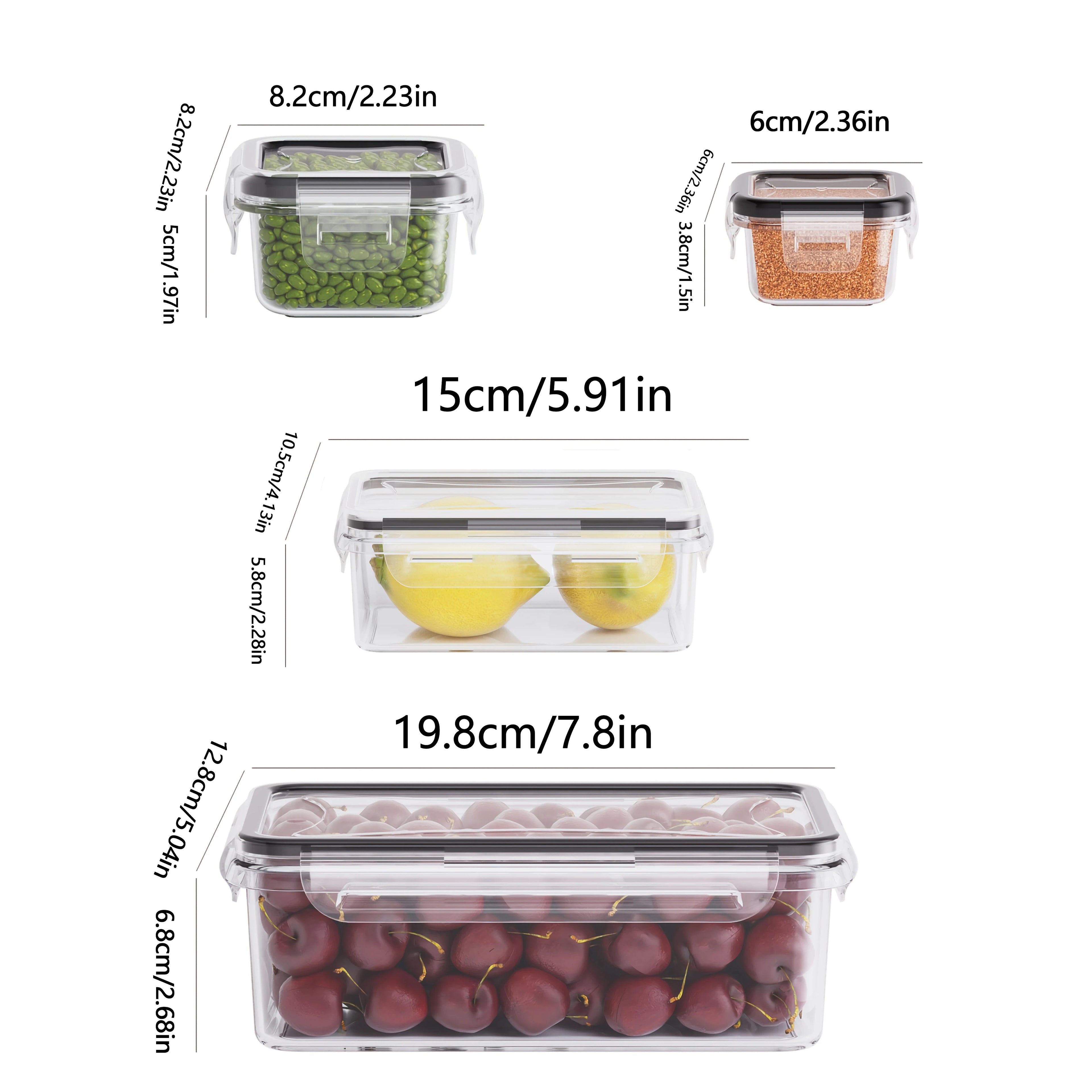 4 Piece Food Storage Containers