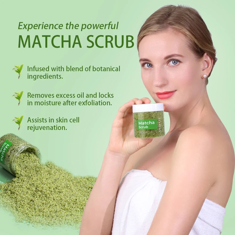 Matcha Green Tea Body Scrub Exfoliating Sea Salt