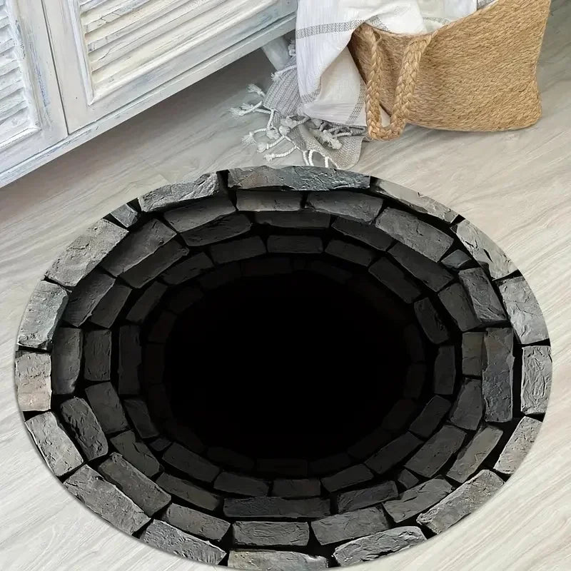 Round Rug– Deep Pit Trap Print Floor Mat