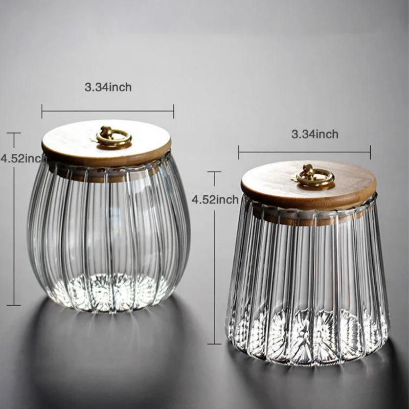 Jar Glass Airtight Canister