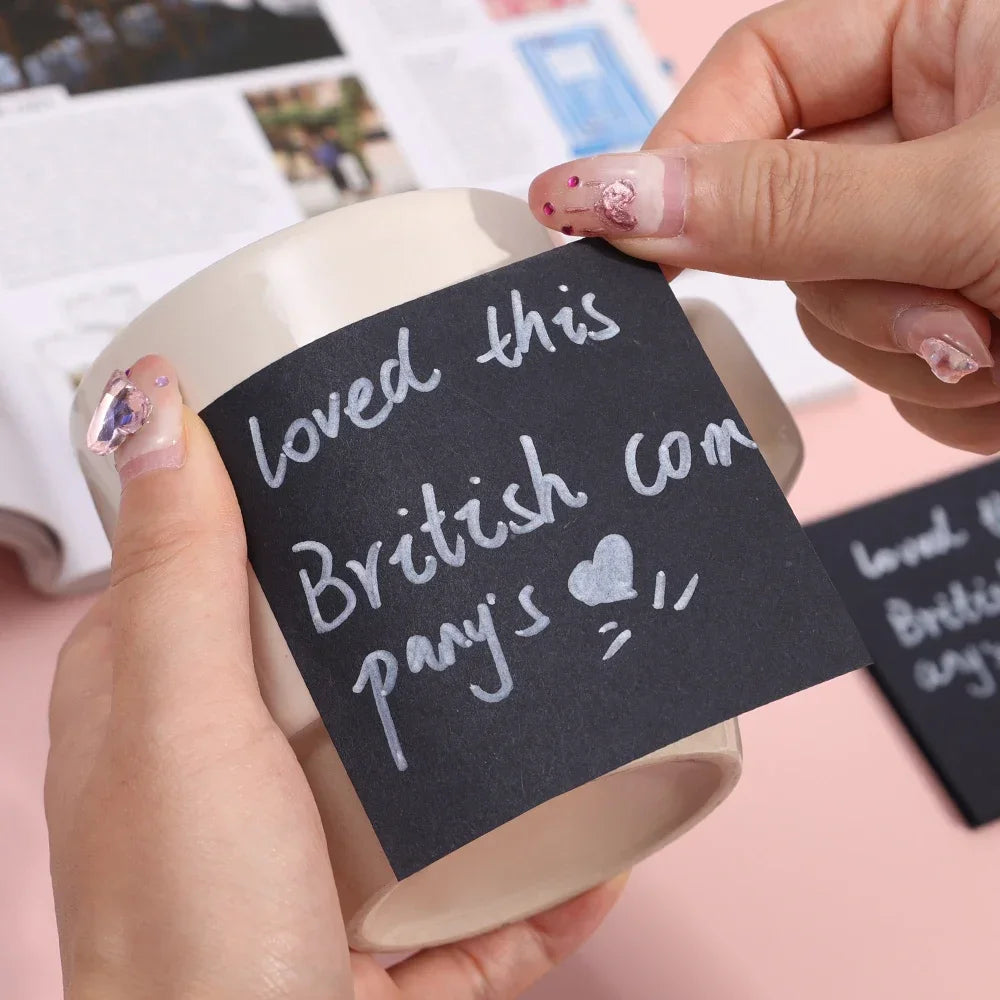 Portable Black Sticky Note Pads