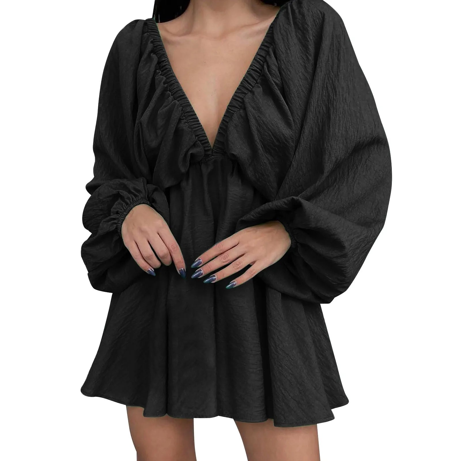 Deep V Neck Dress