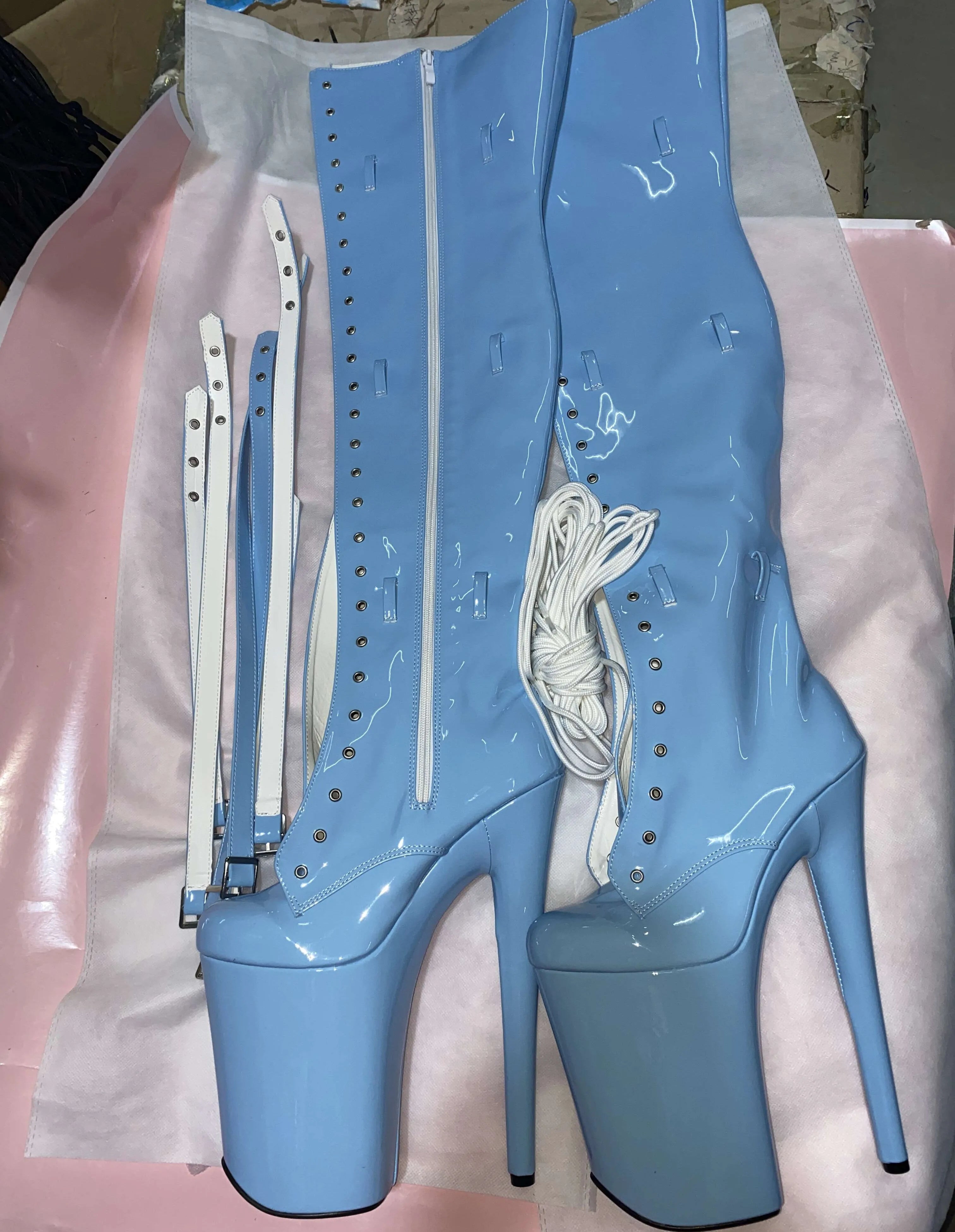 Gladiator thigh high boots
