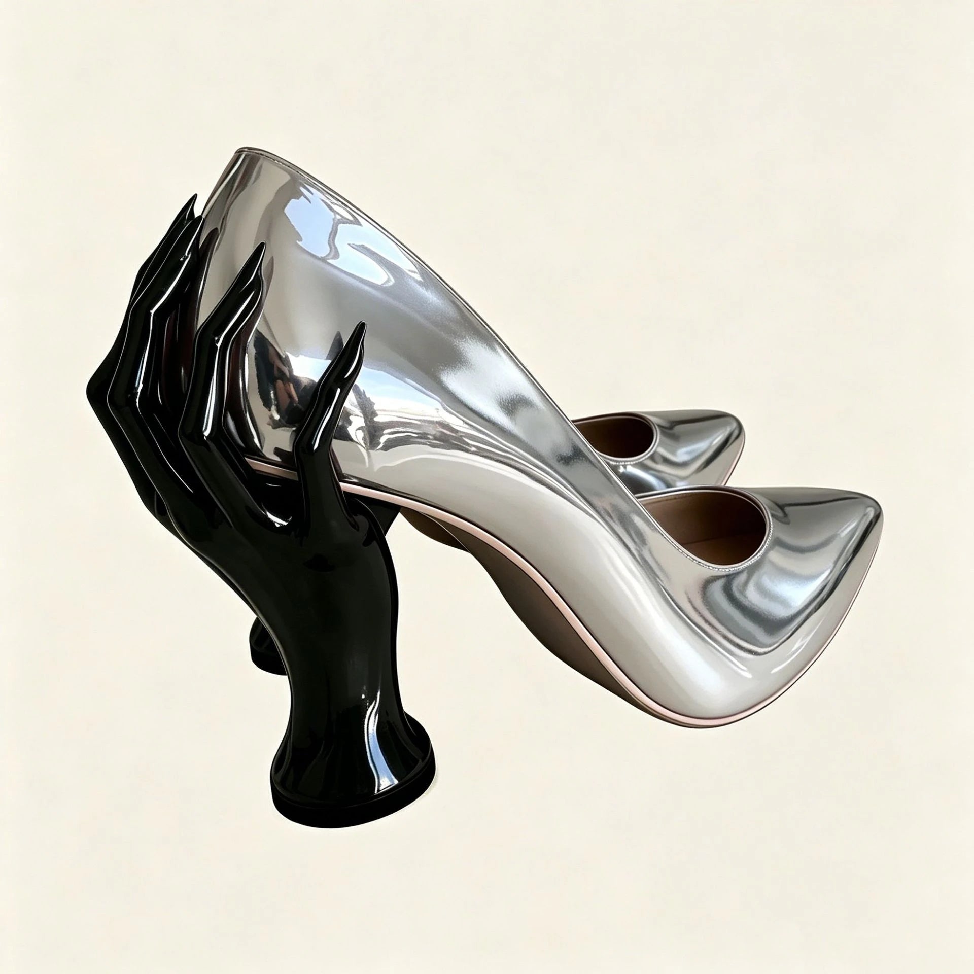 Gothic Sculpted Hand-Shaped Heel Pumps Avant Style
