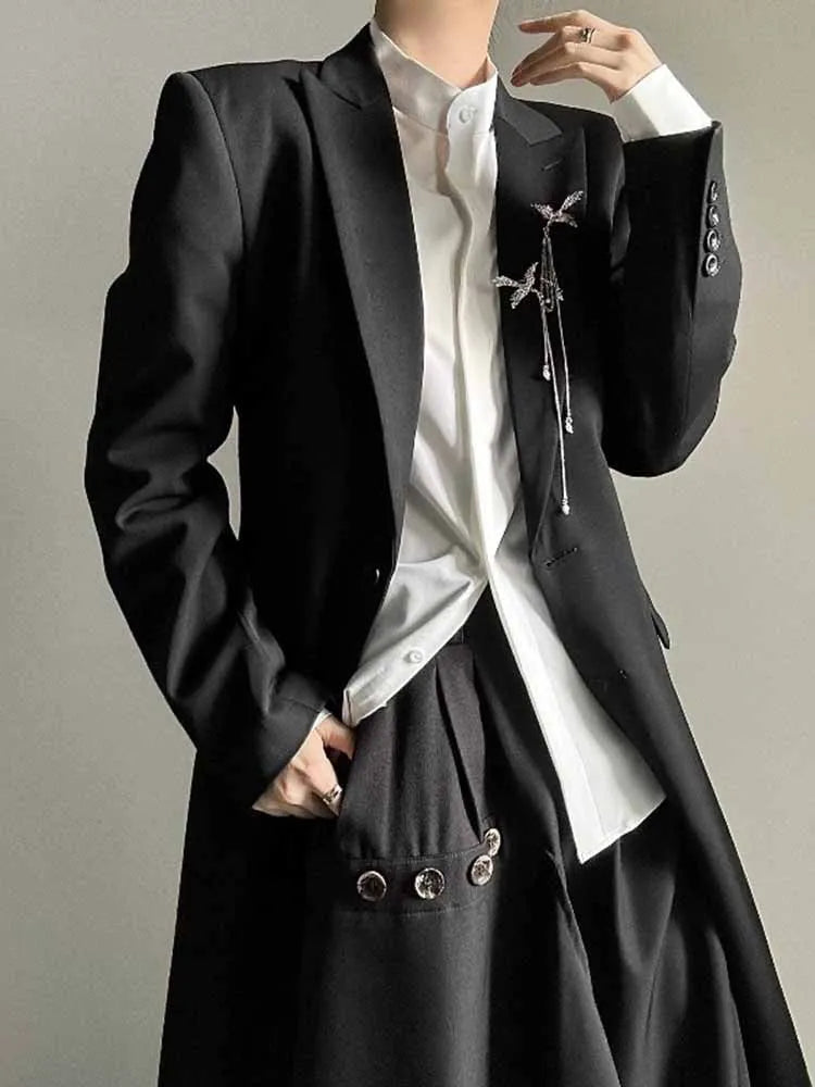 American Retro Men's Long Blazer