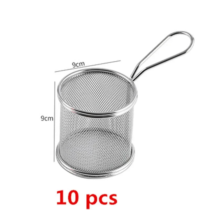 10 pcs set black French Fries Basket