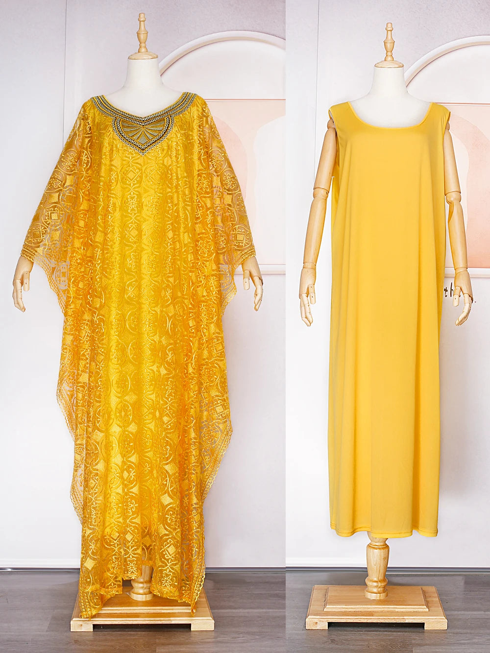 Loose Lace Abaya Dresses