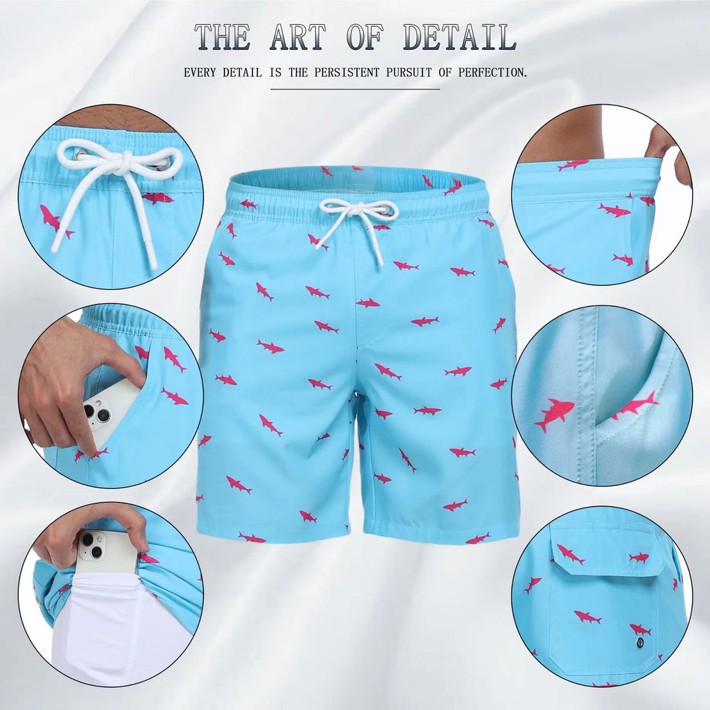 2026 Mens Beach Print Shorts