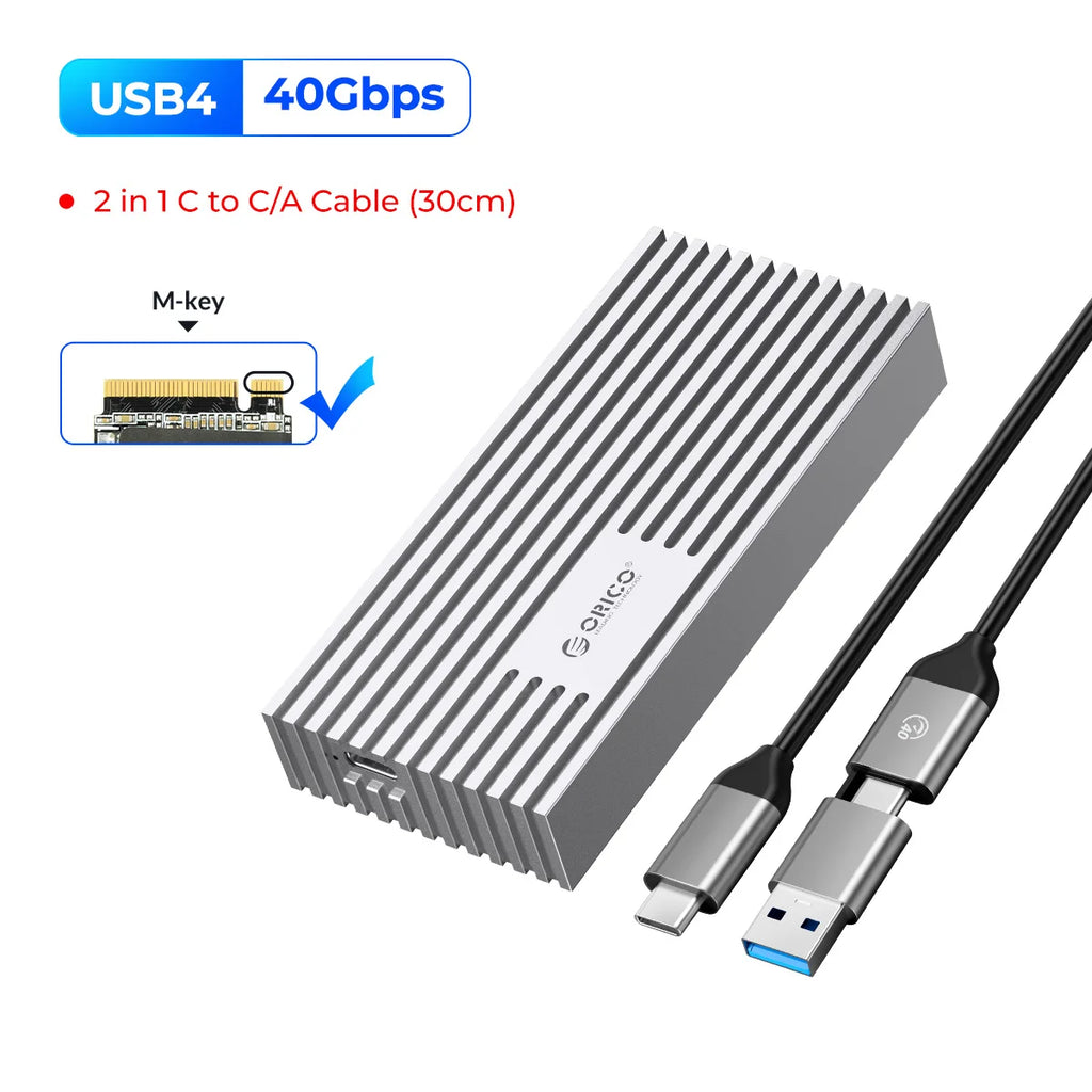 ORICO NVMe M.2 SSD Enclosure USB4 40Gbps PCIe3.0x4