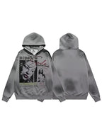 Hooded Gray Sweatshirt Jacket
