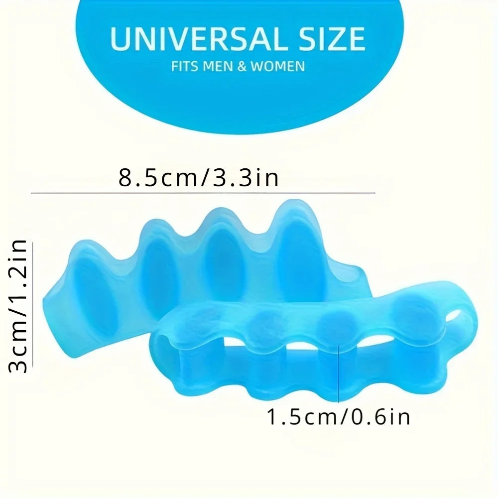 2 soft touch silicone toe spacer