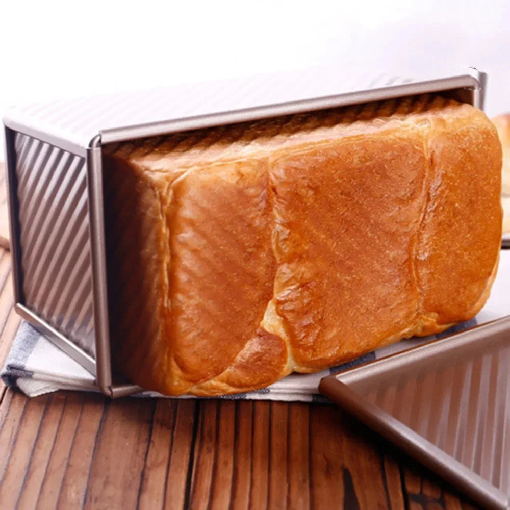 1Pcs Non-Stick Pullman Loaf Pan with Lid