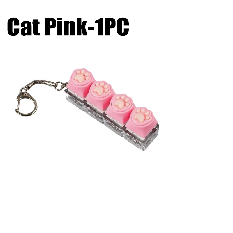 LED Light Keyboard Keychain