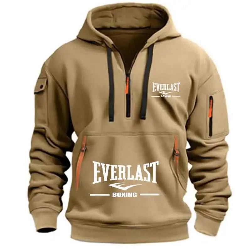Men's Casual Hoodie Multi-pocket Sports Long-sleeve Sweatshirt