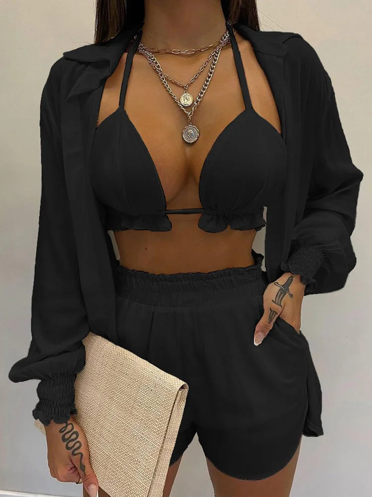 Bathing Suit Shorts Three Pieces