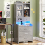 Grey Nightstand Set