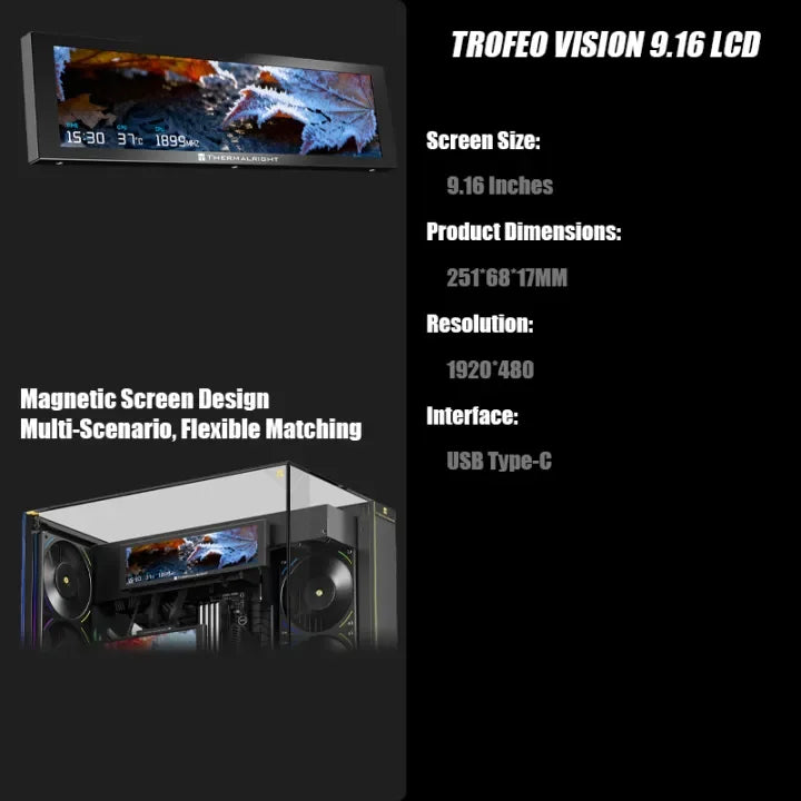 Thermalright Trofeo Vision LCD AIO Display 9.16” PC Monitor