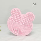 Silicon heart shaped makeup brush cleaner pads