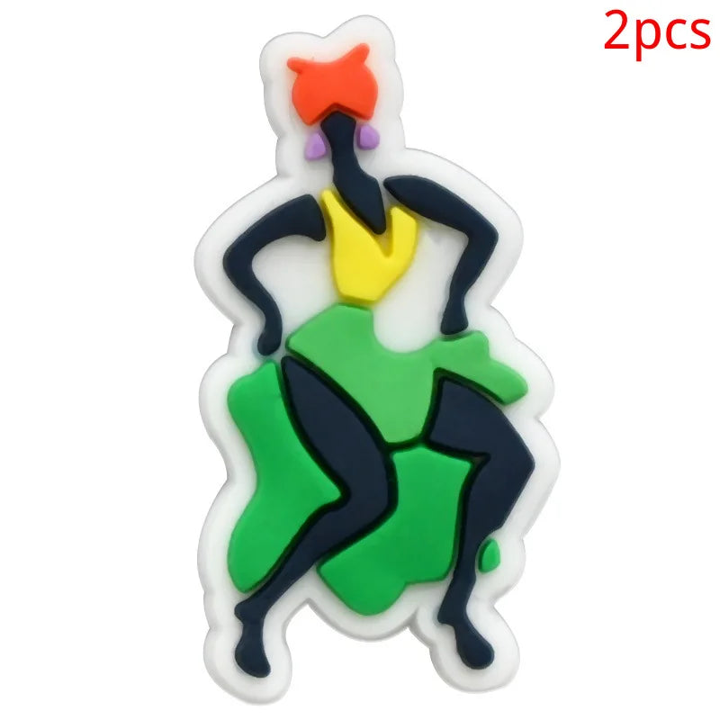 Puerto Rico series PVC 2pcs shoe charms