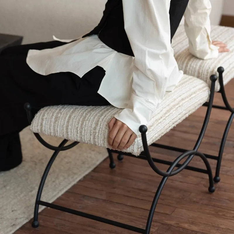 Mid Century French Vintage UU Stool